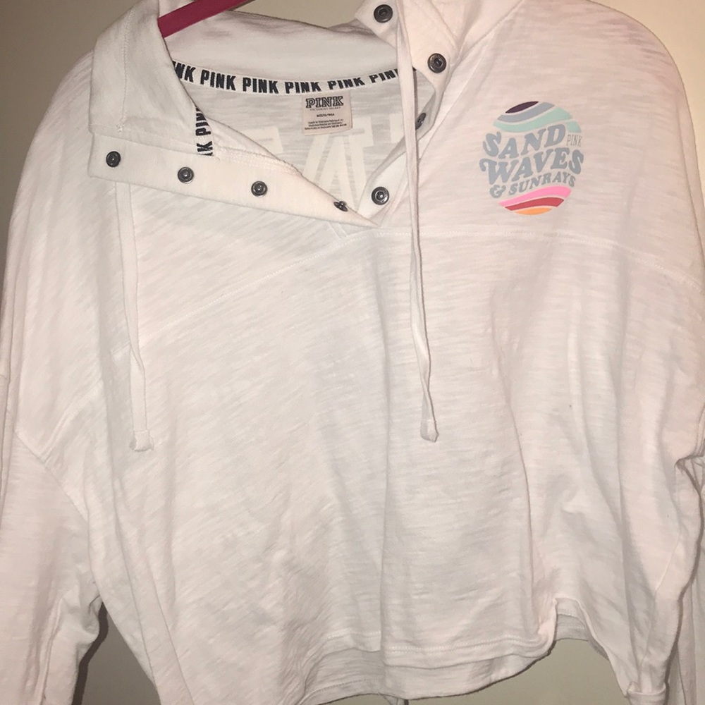 Pink Vs cropped long-sleeve top!